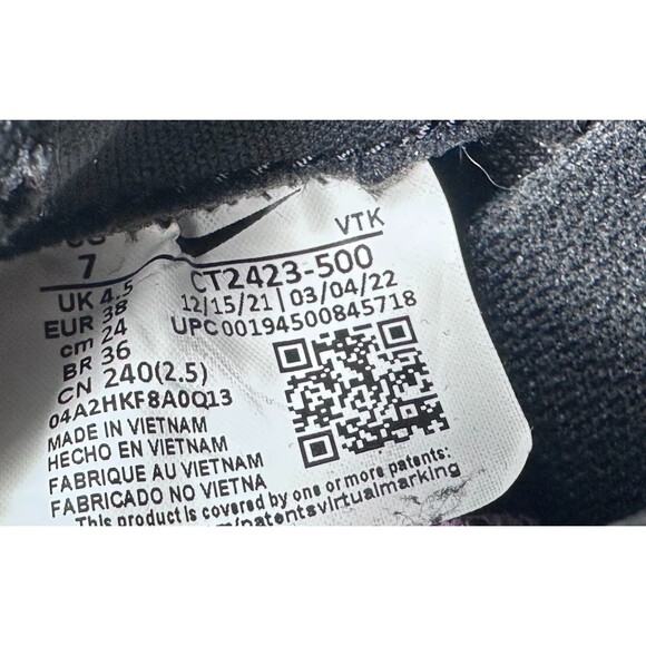 Nike React Infinity Run Flyknit 2 Running Sneaker Purple Women's 7 CT2423 500 - Picture 10 of 10